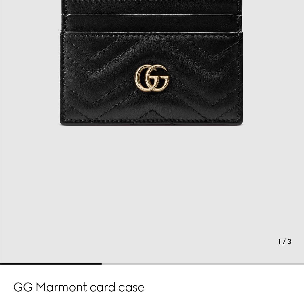 Gucci Black GG Marmont card wallet